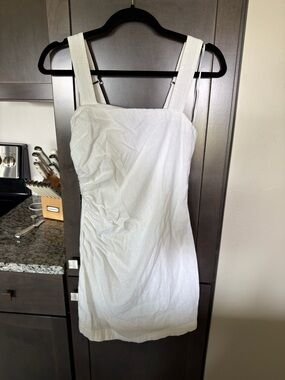 Abercrombie & Fitch White Sleeveless Square-Neck Mini Dress
